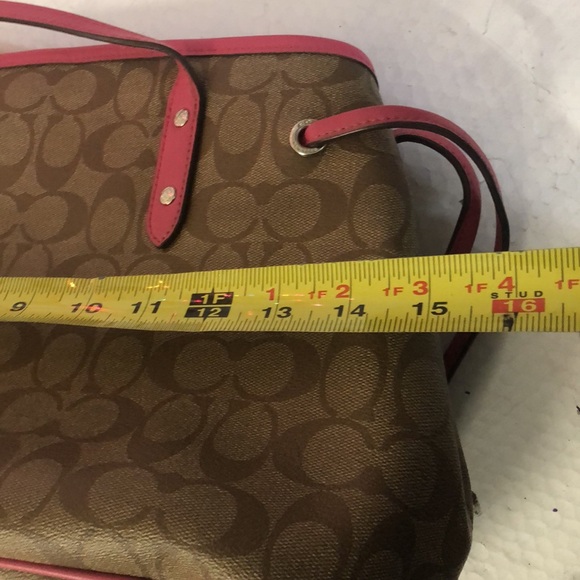 Coach #57842 Signature Drawnstring Carryall Shoulder Bag - Picture 10 of 13